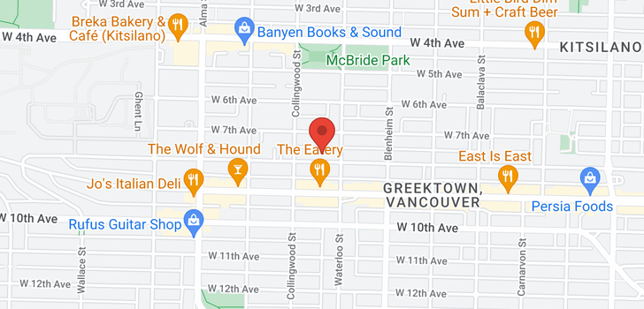 map of 3435 W 8TH AVENUE